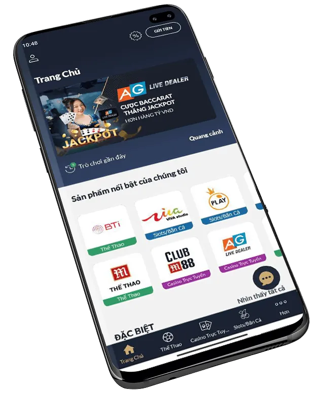 Người dùng tương tác với ứng dụng cá cược di động của au88
